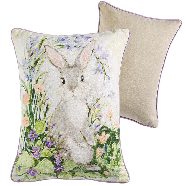 Field of Flowers Bunny Pillow | Putti Fine Furnishings 