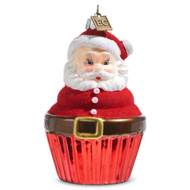 Eric Cortina Santa Cupcake Ornament | Putti Christmas Decorations