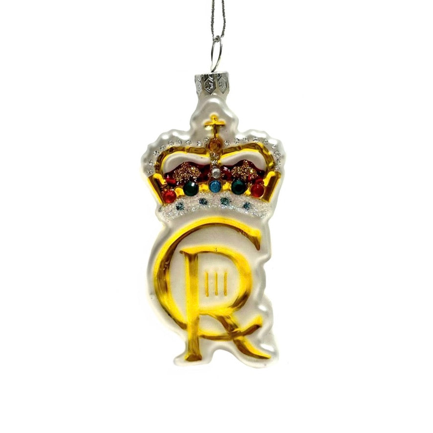 Royal Cypher Glass Ornament