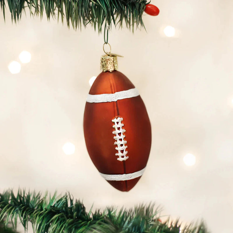 Old World Christmas Football Glass Ornament | Putti