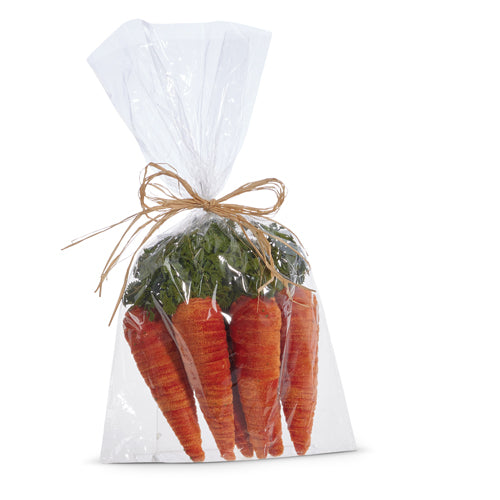 Raz Imports Bag of Orange Carrots - Set of 6 | Putti Easter Celebrations