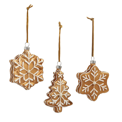 Gingerbread Glass Ornament
