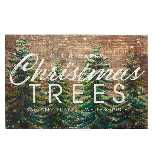 Christmas Trees Wood Wall Art | Putti Christmas Decorations