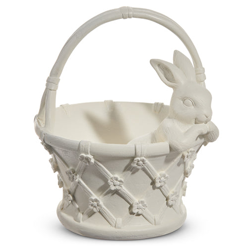 White Bunny Basket | Putti Fine Furnishings