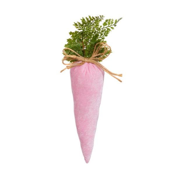 Raz Imports Pink Velvet Carrot - Large | Putti Fine Furnishings