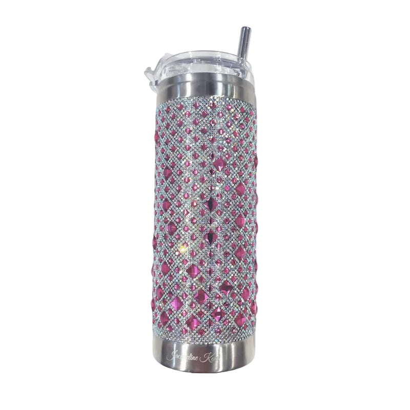 Jacqueline Kent Crystal Tumbler - Pink Tinsel