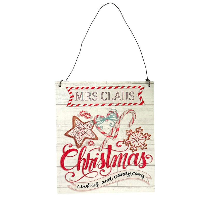 Mrs Claus Christmas Cookies Plaque Ornament
