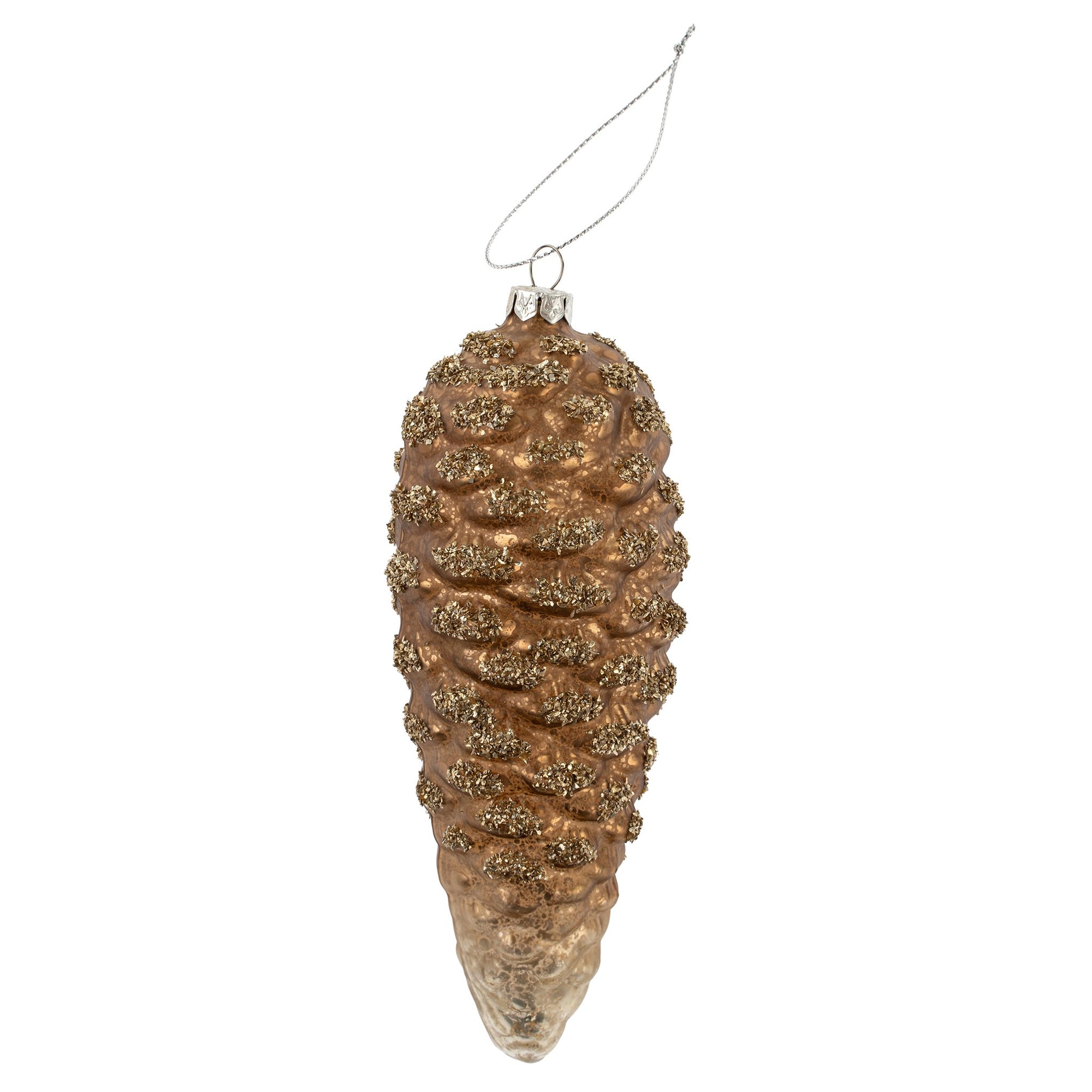Brown Glass Pinecone Ornament