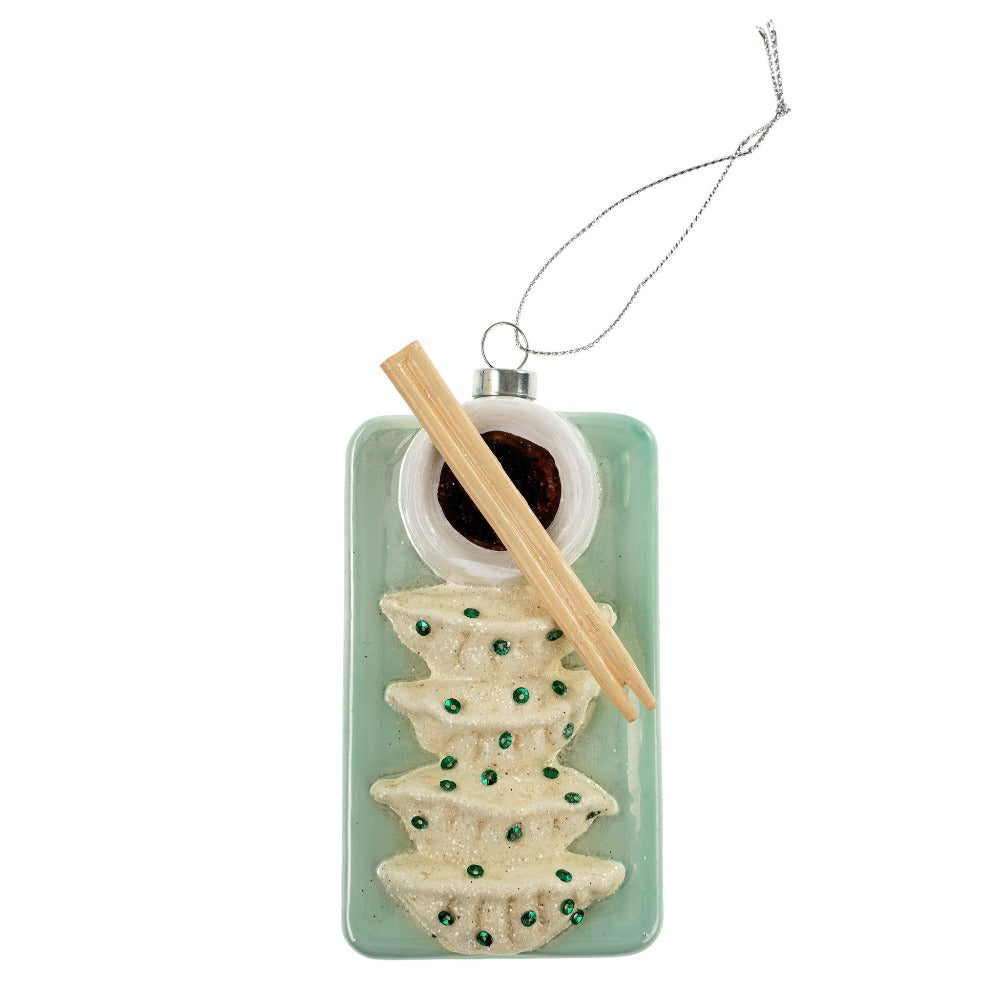 Gyoza Glass Ornament