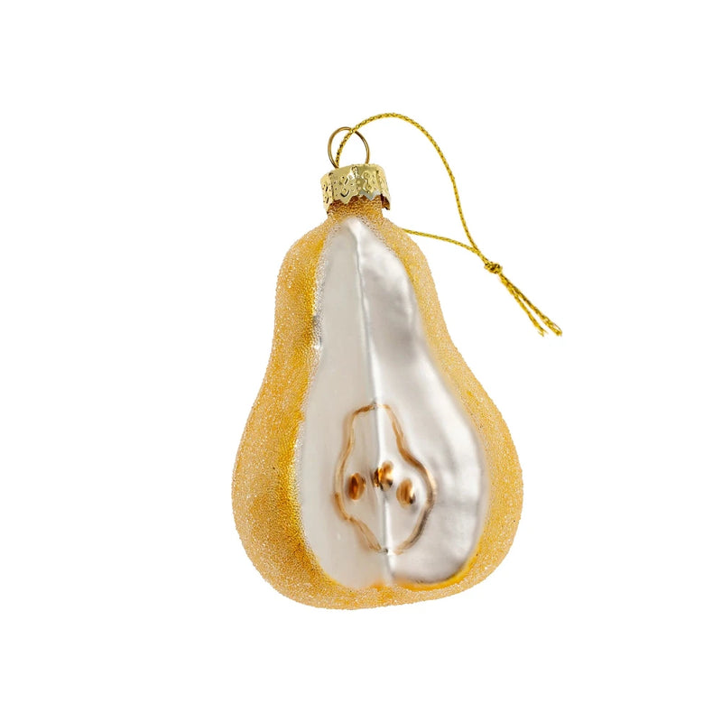 Golden Pear Ornament  | Putti Christmas Decorations