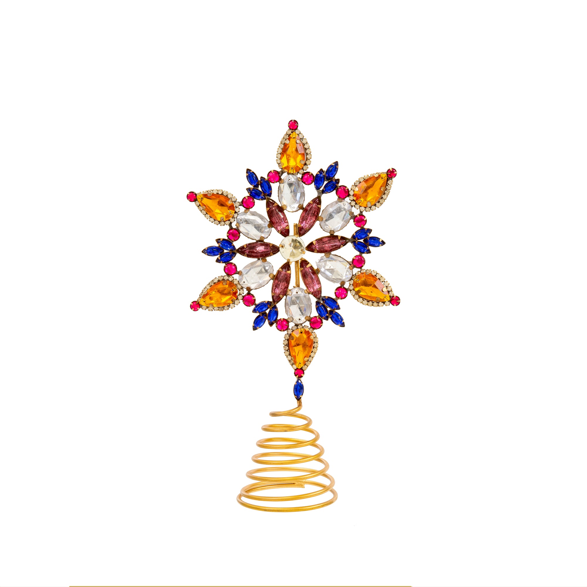 Revelry Jeweled Tree Topper - Multicolor | Putti Christmas Decorations