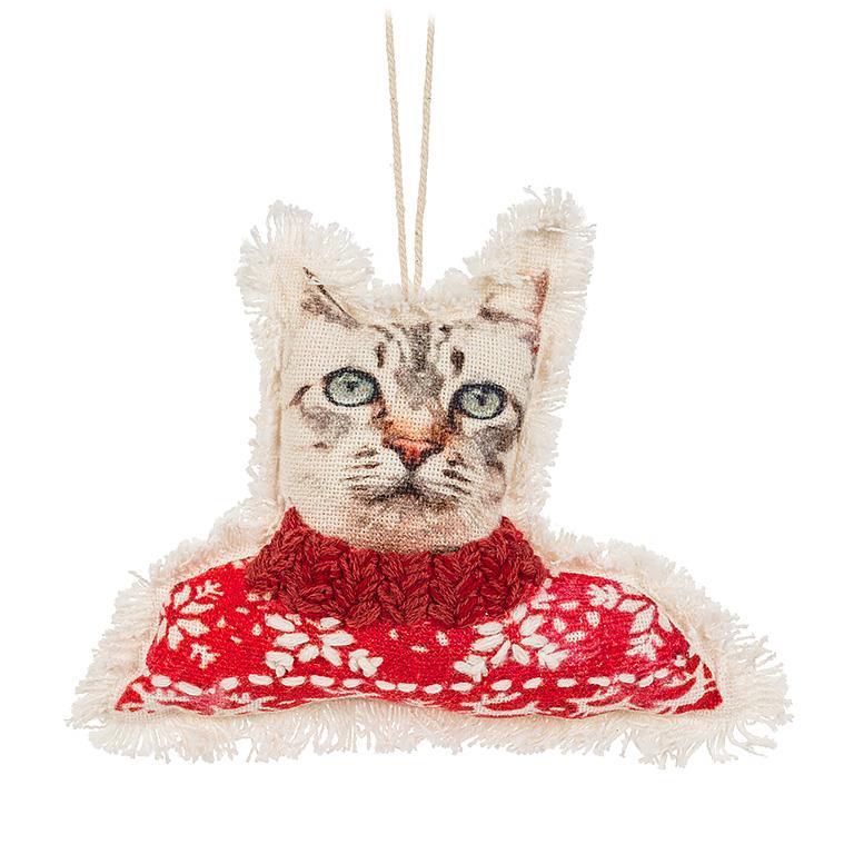 Dressed Cat Ornament | Putti Christmas Decorations