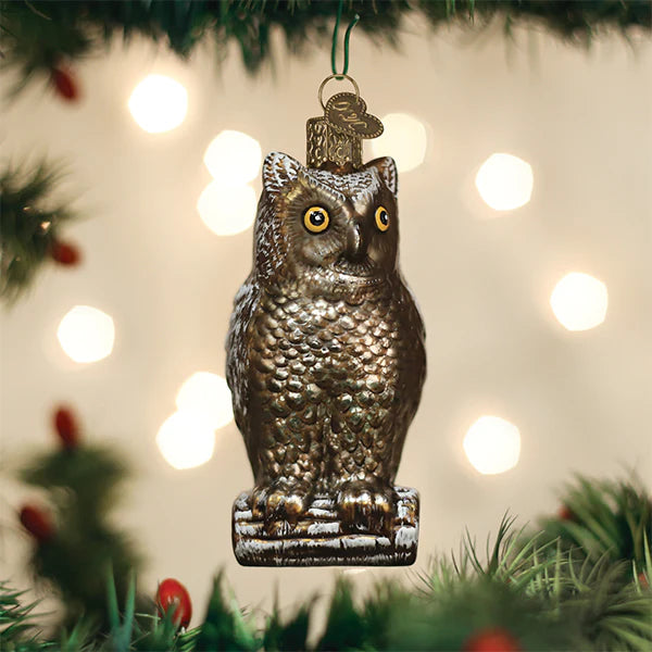 Old World Christmas Vintage Wise Owl Ornament | Putti Christmas Decorations