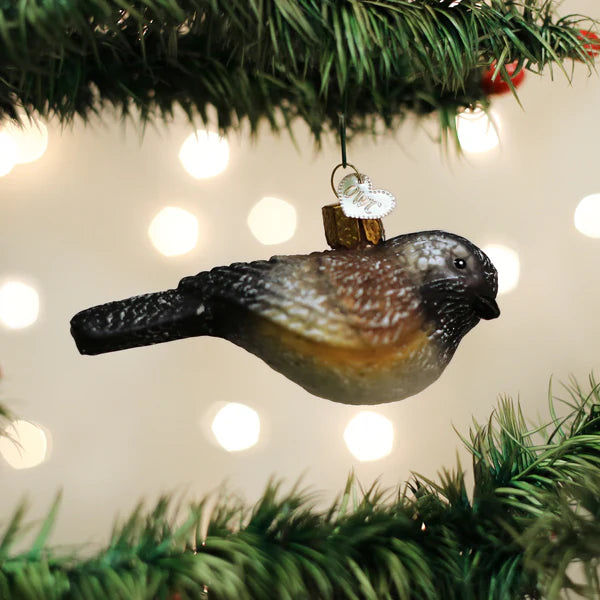 Old World Christmas Vintage Chickadee Ornament | Putti Christmas Decorations