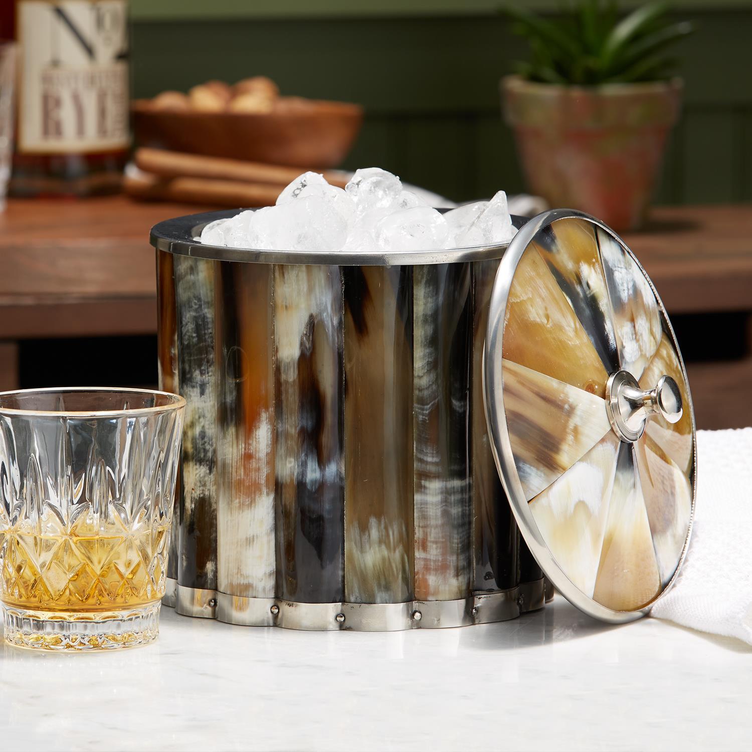 Genuine Horn Ice Bucket | Putti Fine Furnishings