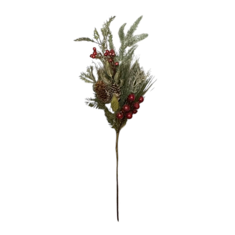 Red Berry and Pine Pick | Putti Christmas Decorations