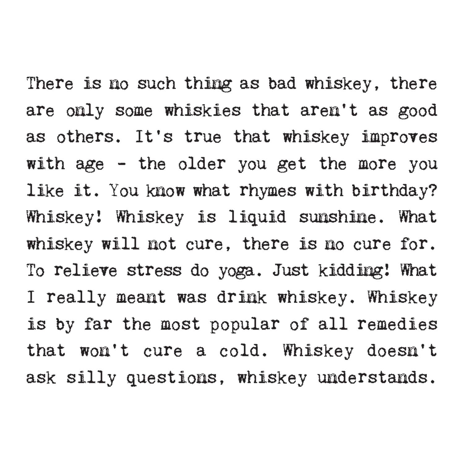 Foiled Birthday Card For Whiskey Drinkers