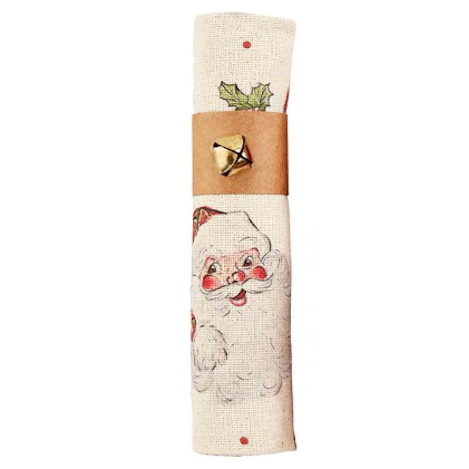 Jingle Bell Wrapped Towel - Santa