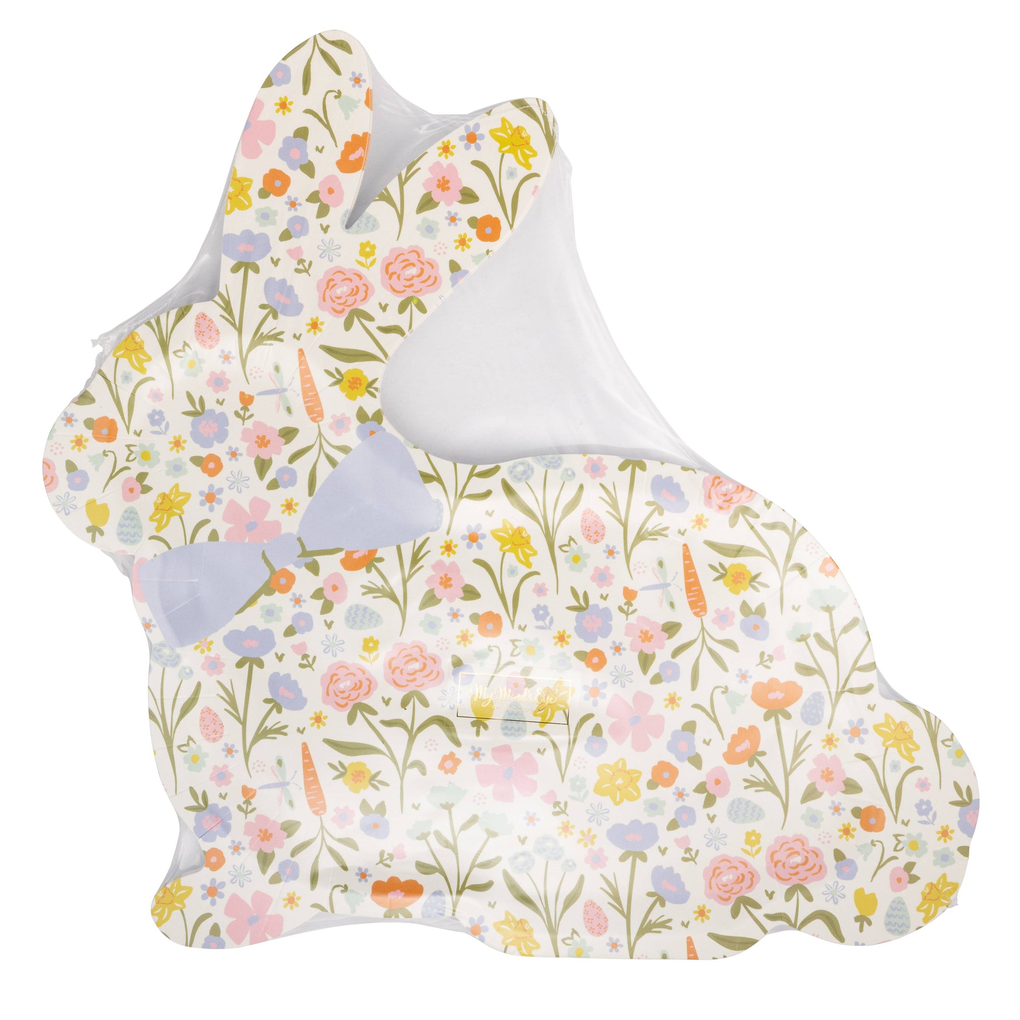 Floral Bunny Paper Plate