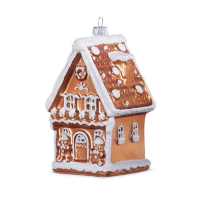 Gingerbread House Glass Ornament | Putti Christmas Holiday Decorations