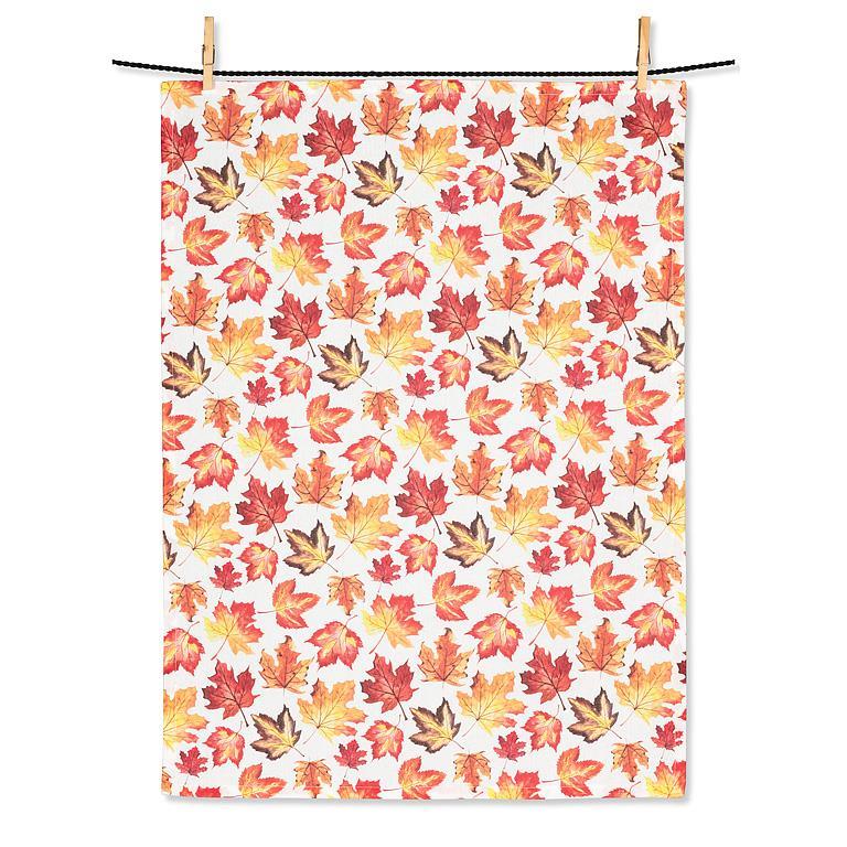 Allover Fall Maple Leaves Kitchen Towel