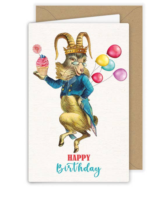Happy Birthday Goat Card