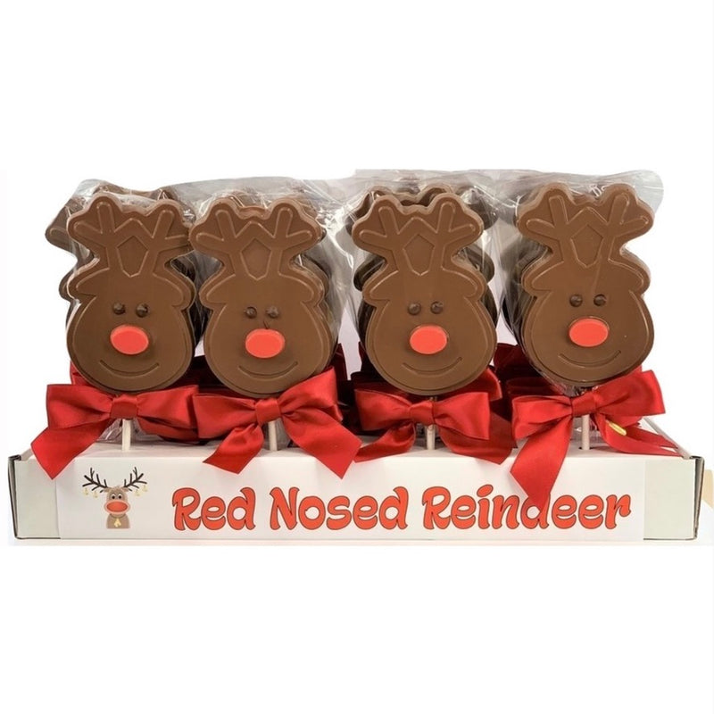 Red Nosed Reindeer Milk Chocolate Pop