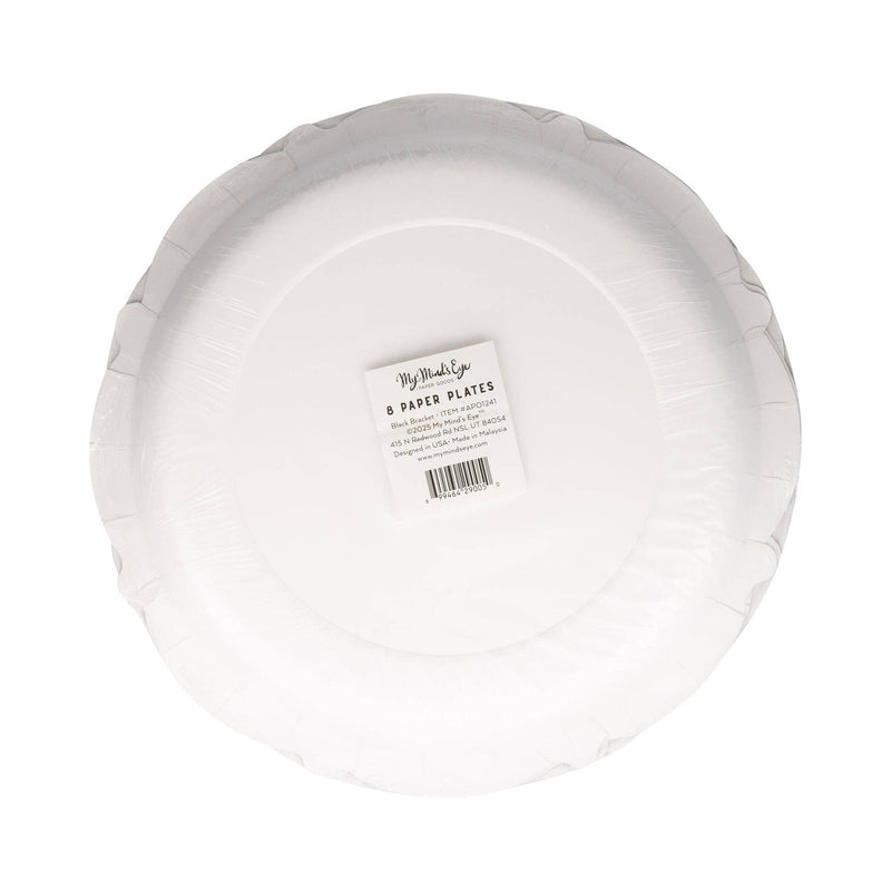 Black Bracket Edge Paper Plate