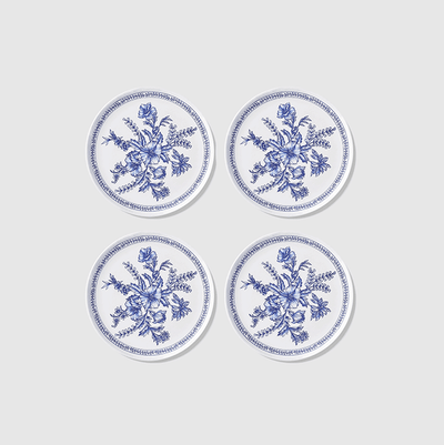 Bamboo Blue Toile Small Plates (Pack of 4)