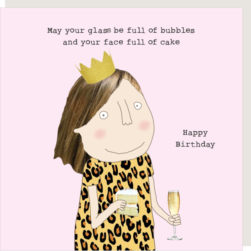 Rosie Made a Thing Greeting Card - Bubbles & Cake | Putti Fine Furnishings