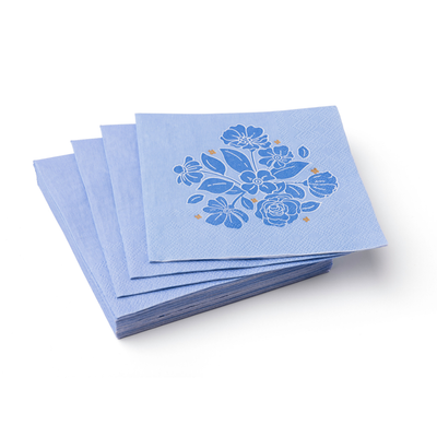 Bonjour Fête Belle Blue Napkins - Small