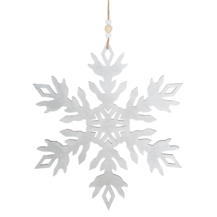 Large Wood Snowflake Ornament