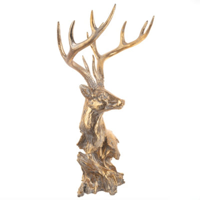 Gold Stag Head