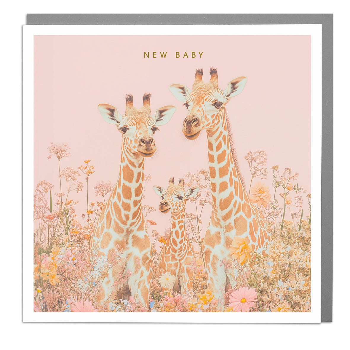 Giraffe "New Baby" Greeting Card