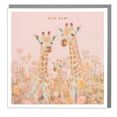 Giraffe "New Baby" Greeting Card