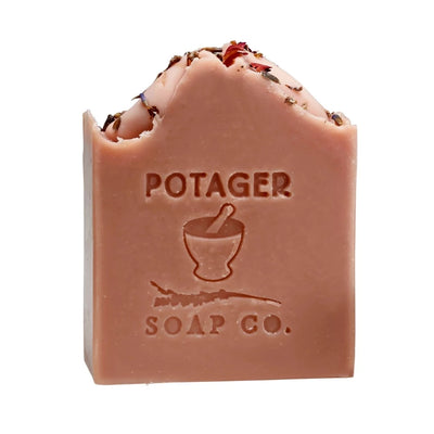 Potager Soap Company Handmade Organic Soap - Secret Garden with Pink Kaolin Clay