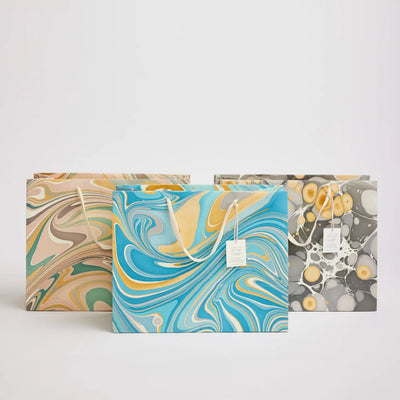 Hand Marbled Gift Bags Luxe - Large