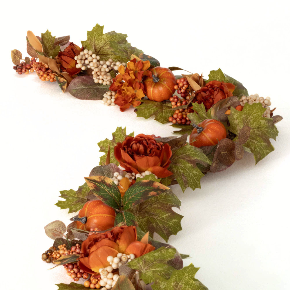 Floral Pumpkin Garland | Putti Autumn Thanksgiving Celebrations