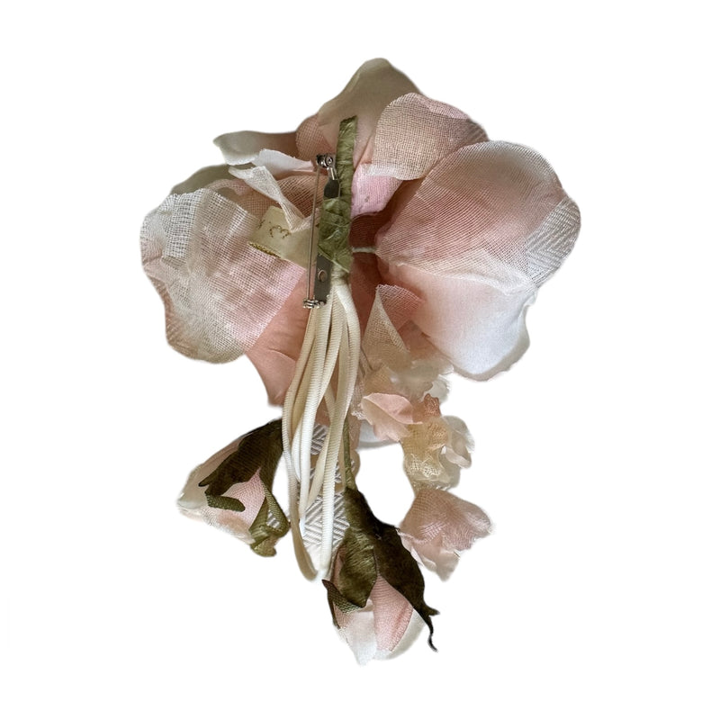 Blush Pink Millinary Rose Pin