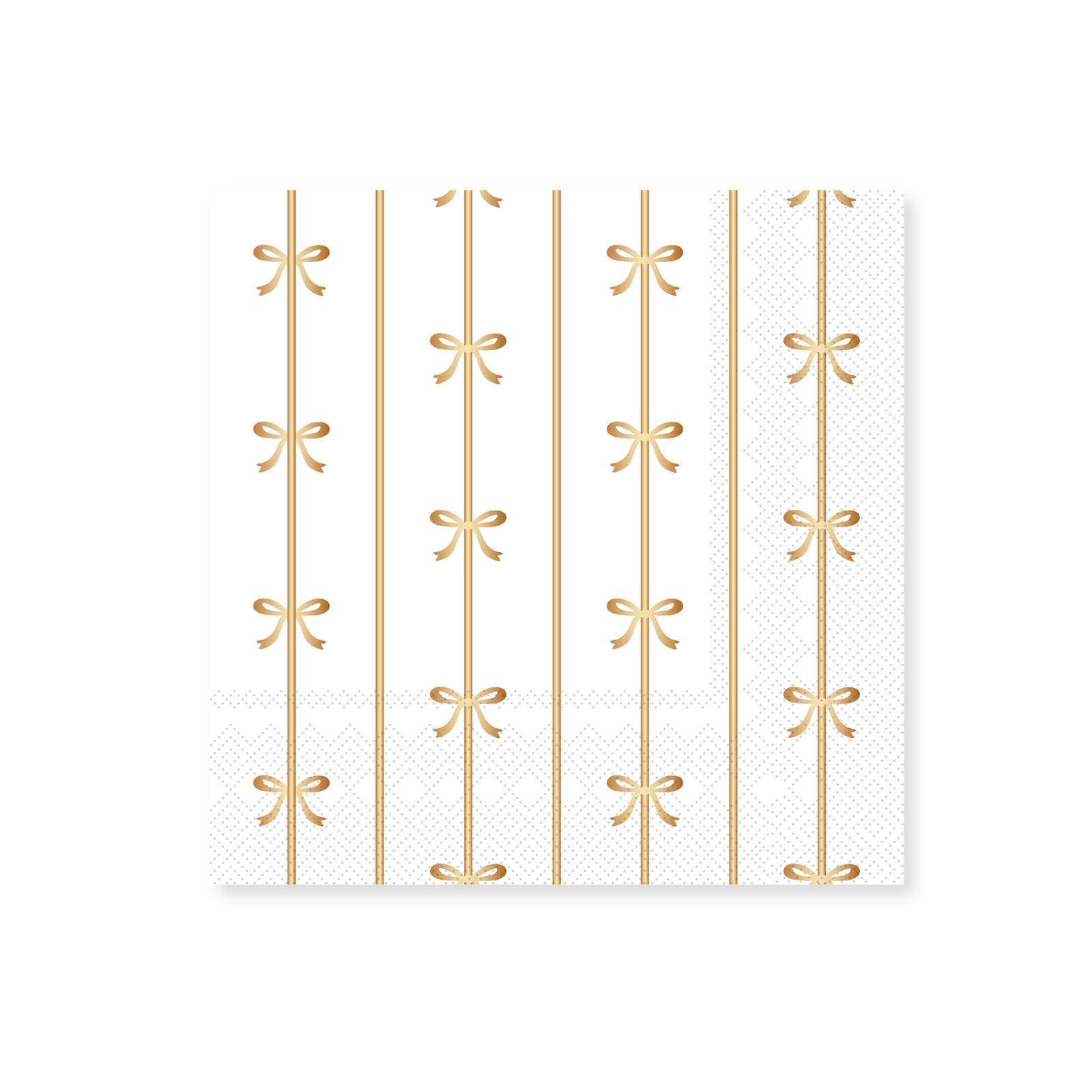 Bonjour Fête Gold Bows Napkins - Large