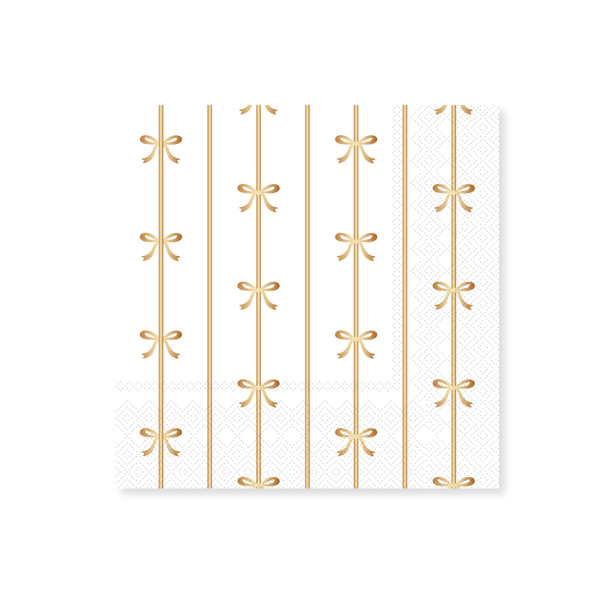 Bonjour Fête Gold Bows Napkins - Large