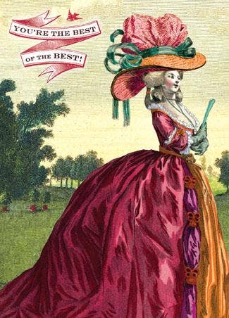 "You're the Best of the Best!" Lady with a Fan Greeting Card