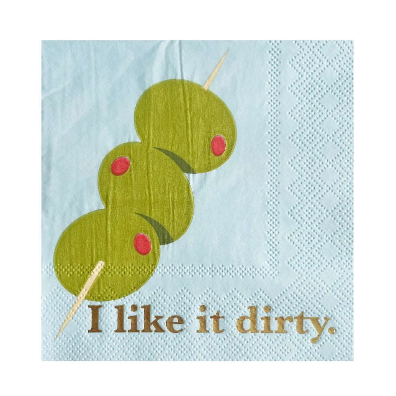 "I Like it Dirty" Olives Cocktail Napkins