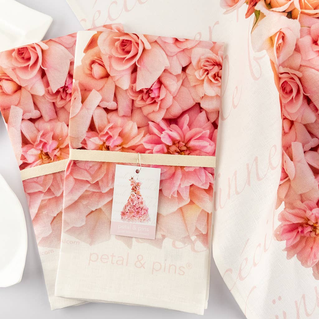 Petal & Pins Cécile Brünner Rose Dress Linen Tea Towel