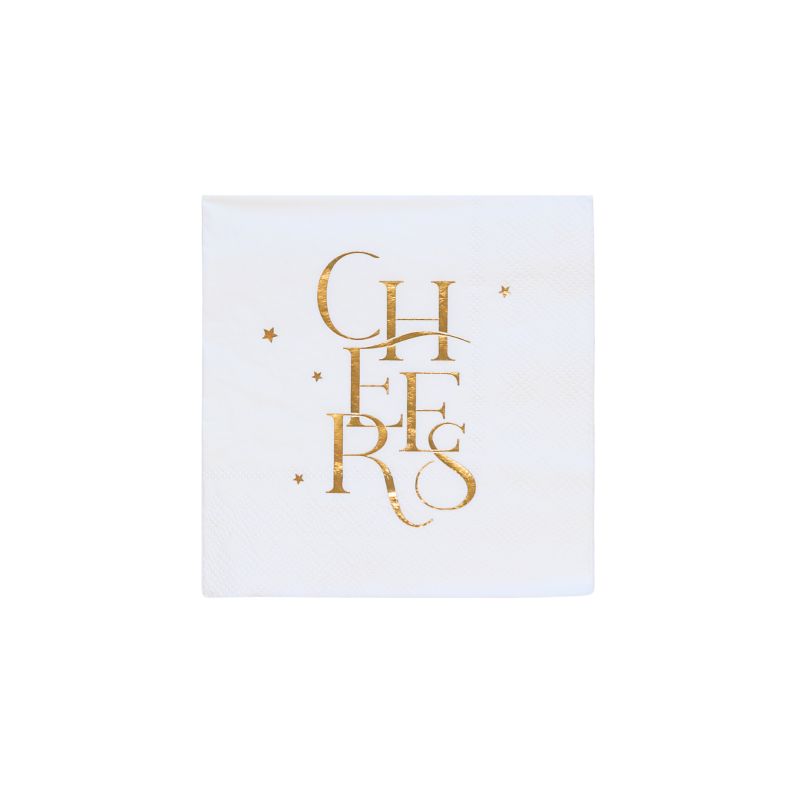 Bonjour Fête Gold Cheers Cocktail Napkins