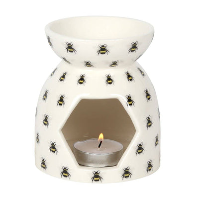 All Over Bee Print Oil Burner and Wax Warmer