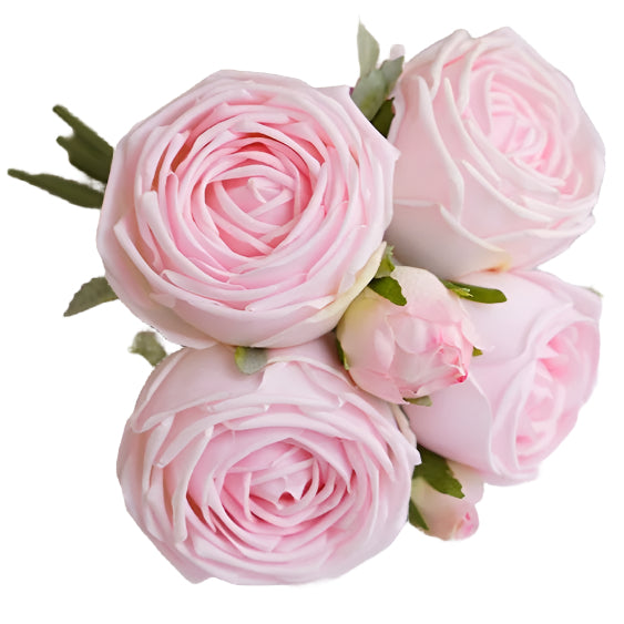 Real Touch Rose Bouquet - Baby Pink