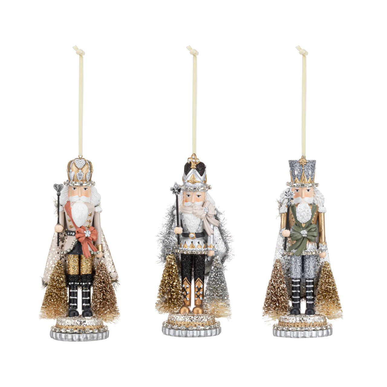 Sparkle & Joy Nutcracker Ornaments - 3 Assorted