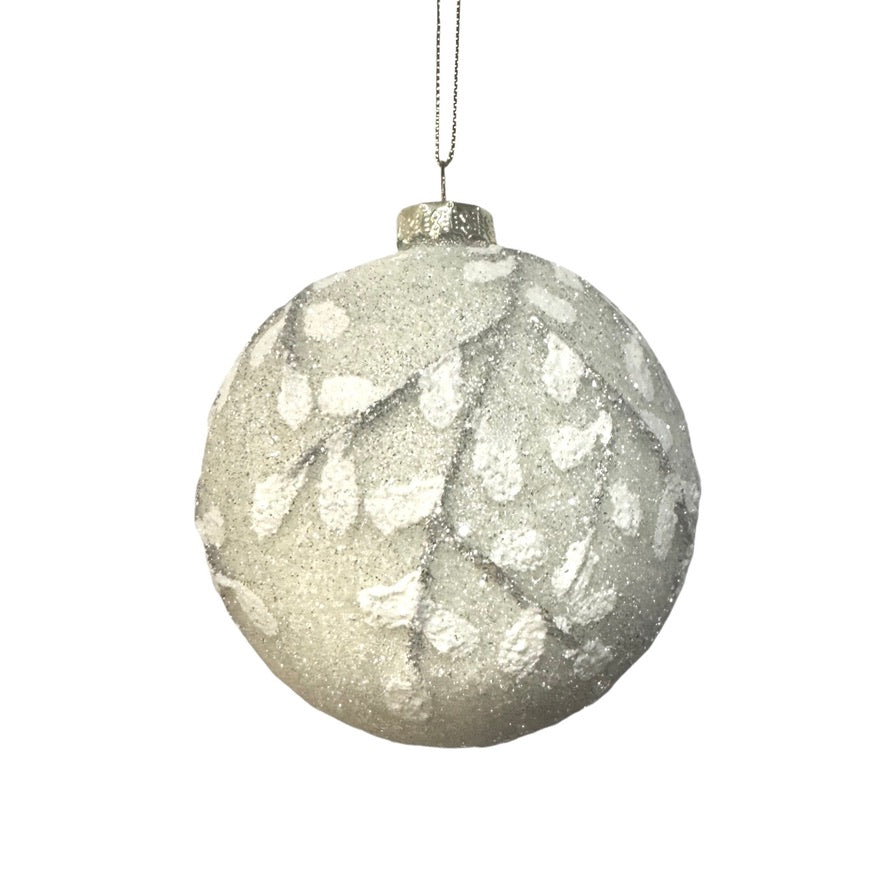 Snowberry Glass Ball Ornament