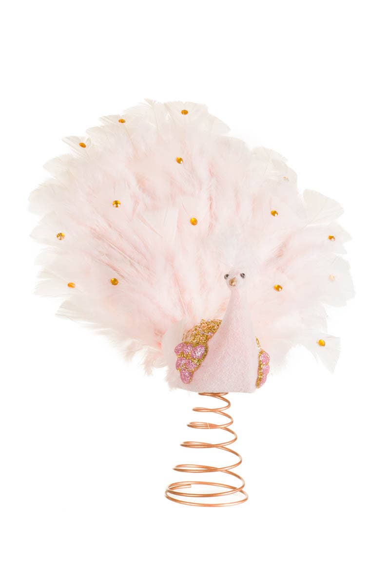 Baby Pink Peacock Tree Topper